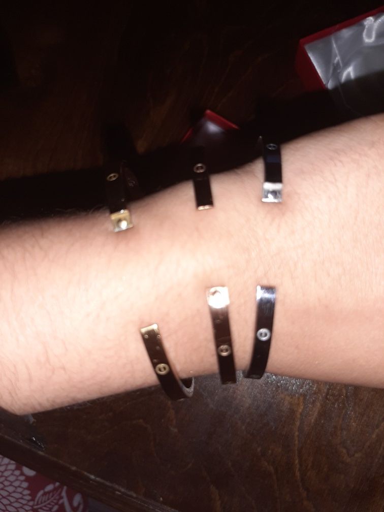 Cartier bracelets Set gold/rose/silver