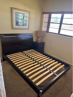 Bed frame and nightstand
