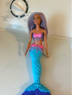 Barbie Dreamtopia Mermaid Purple Bluish Hair Turquoise Tail