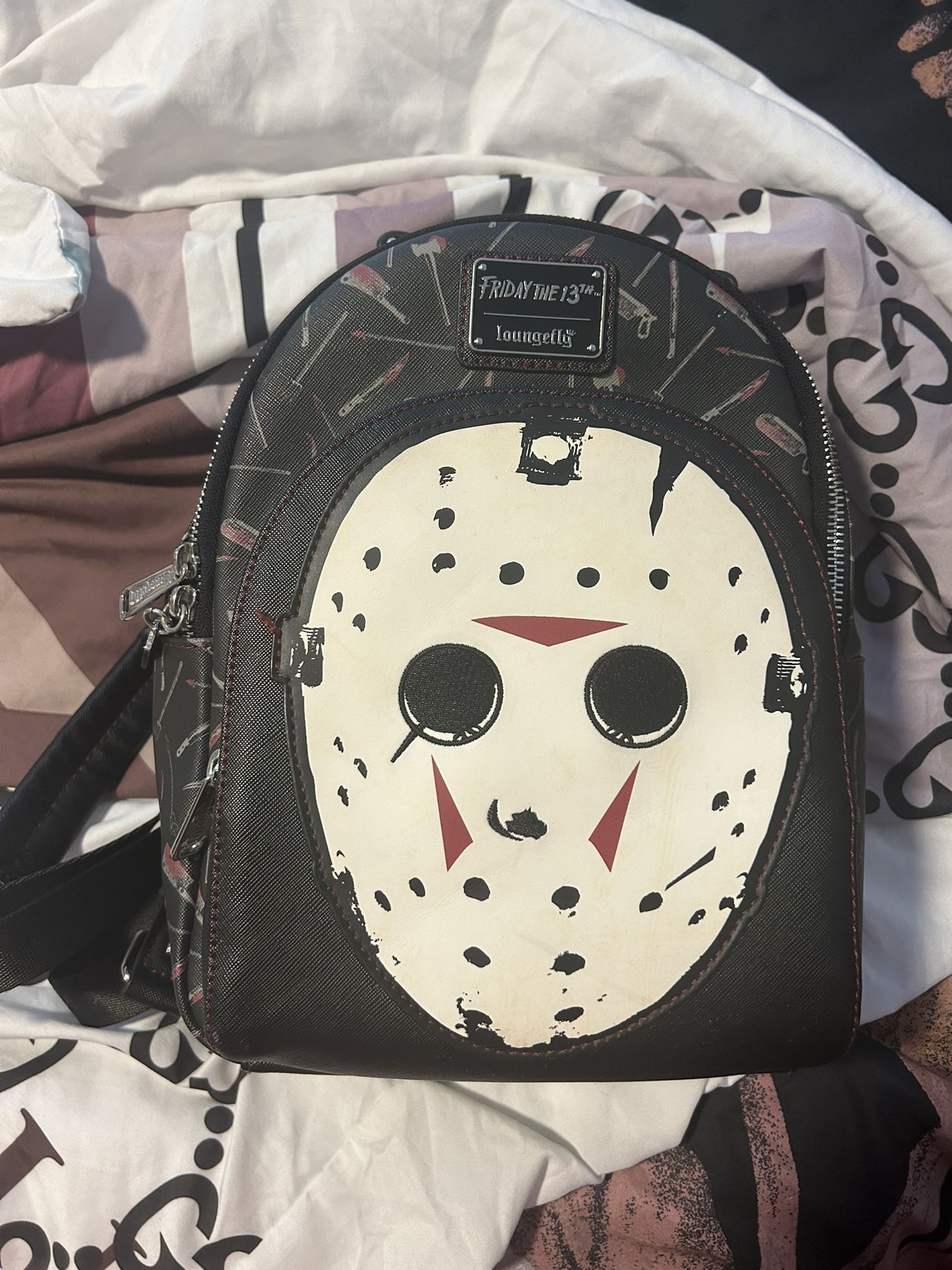 Friday the 13th Jason Mask Womens Double Strap Shoulder Bag Purse