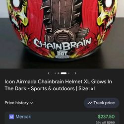icon airmada chain brain helmet xl glow in the dark motorcycle helmet