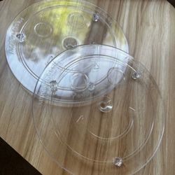  Tiered Cake Support Set – 12  Clear 8" Separator Plates + 100 Cake Dowels – $35