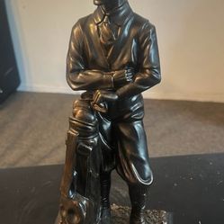 VTG Golfer Metal Statue Great Bronze Toned Finish w/ Traditional Outfit  