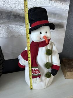 Set Of 4 Snowman- 2 Santa’s & Reindeer 23” Tall Christmas Decoration