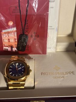 Patek Philippe Nautilus Gold Watch with Box