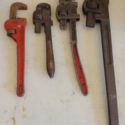  Vintage Pipe Wrenches 