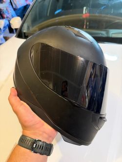 ILM Matte Black Full-Face Motorcycle Helmet