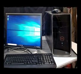DELL INSPIRON 546 w/ Monitor, keybd & mouse windows 10 - full workstation- 640 gig had