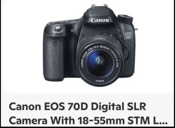 Canon EOS 70D DSLR – Nearly New + Extra Lens - 750