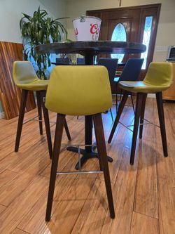 4-Piece Mid-Century Round Pub Table Set (2 Matching Sets Available!)