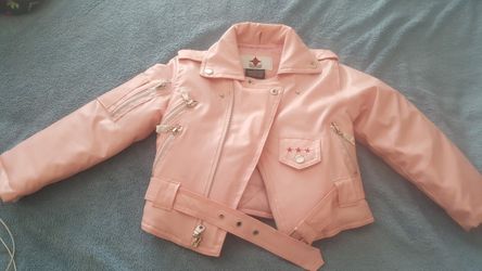 2T pink leather jacket