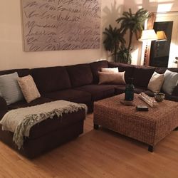 Dark Brown Sectional Washable Cover