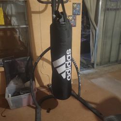 Adidas Heavy Punching Bag With Everlast Pull Up Stand