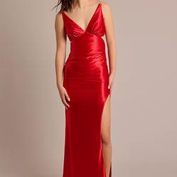 Red Satin Prom Dress Limited Edition