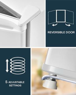 B50 $55   1.7 Cu.ft Mini Fridge with Freezer, Dorm Essentials, Adjustable Thermostat, Energy Saving, Low Noise, Single Door Compact Refrigerator for D