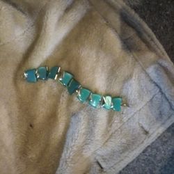 Turquoise And Gold Plated Bracelet 