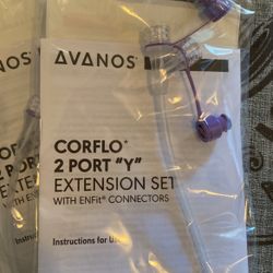 Avanos Corflo 2 Port “Y” Extension Set With ENFIT connectors