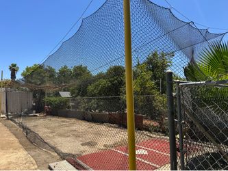 Complete Batting Cage & Junior Hack Attack Softball Pitching Machine Setup