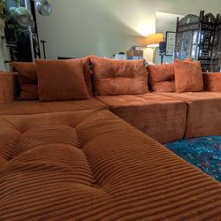 Rust-colored Foam Couch