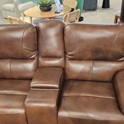 Pristine Leather Couch.