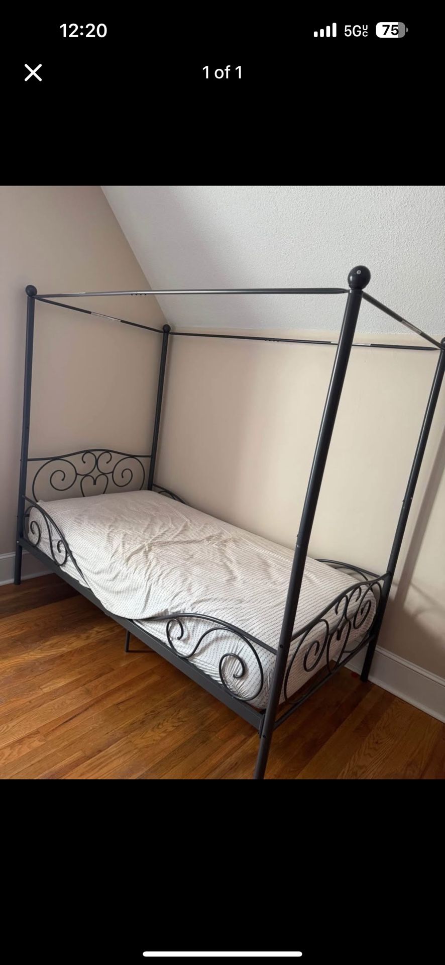 canopy twin bed frame