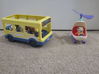 Bluey School Bus + Helicopter