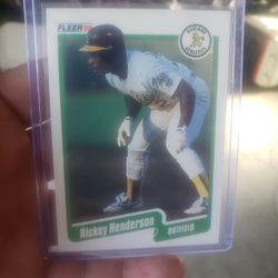Ricky Henderson 1990 "Fleer" Csrd In Excellent Condition 