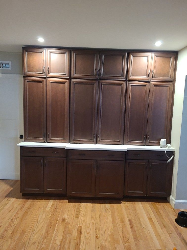 Cabinets . Wall Unit. And Wine Rack. Must New. Like New