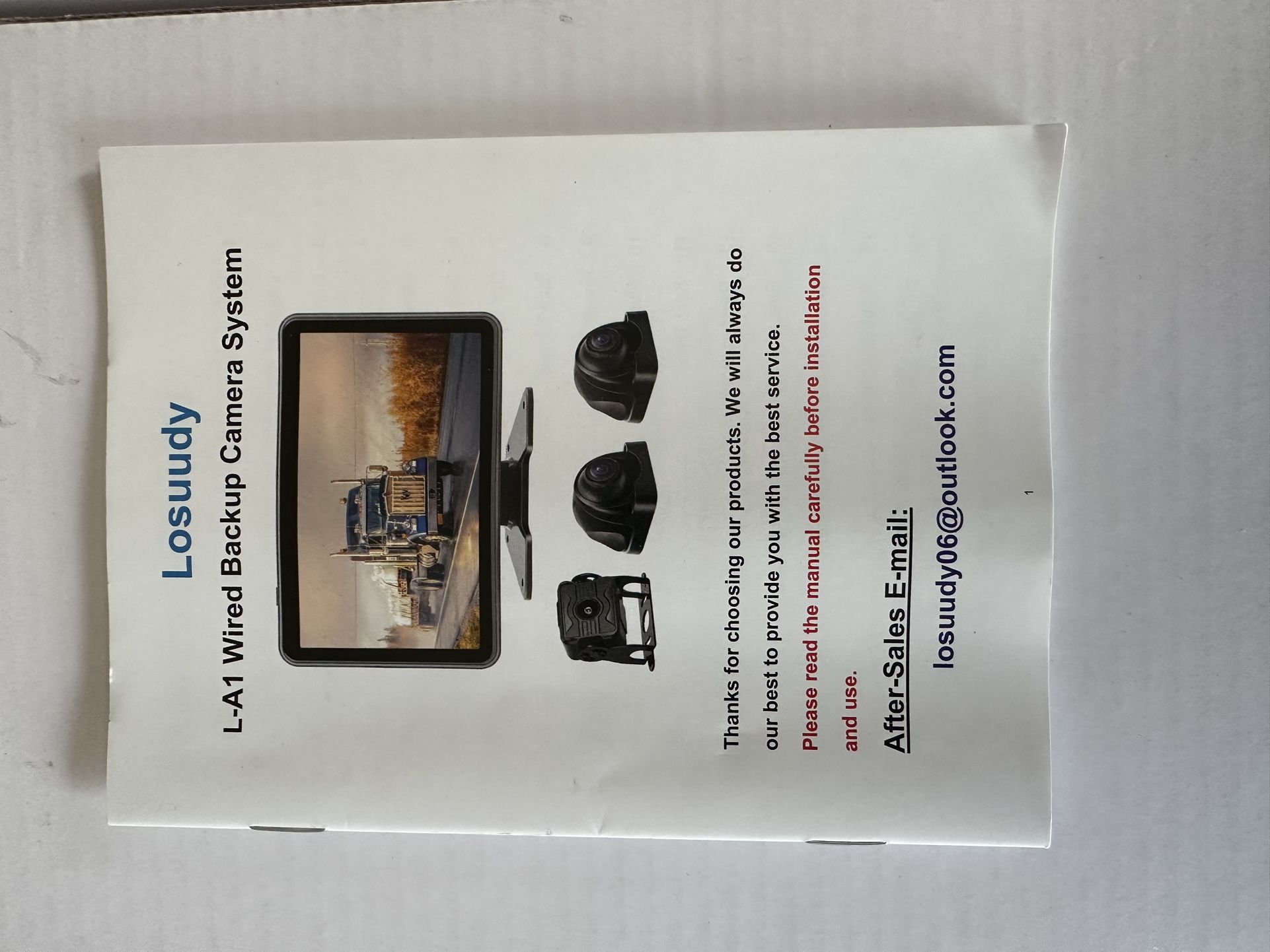 10.1 Wired Backup Camera System