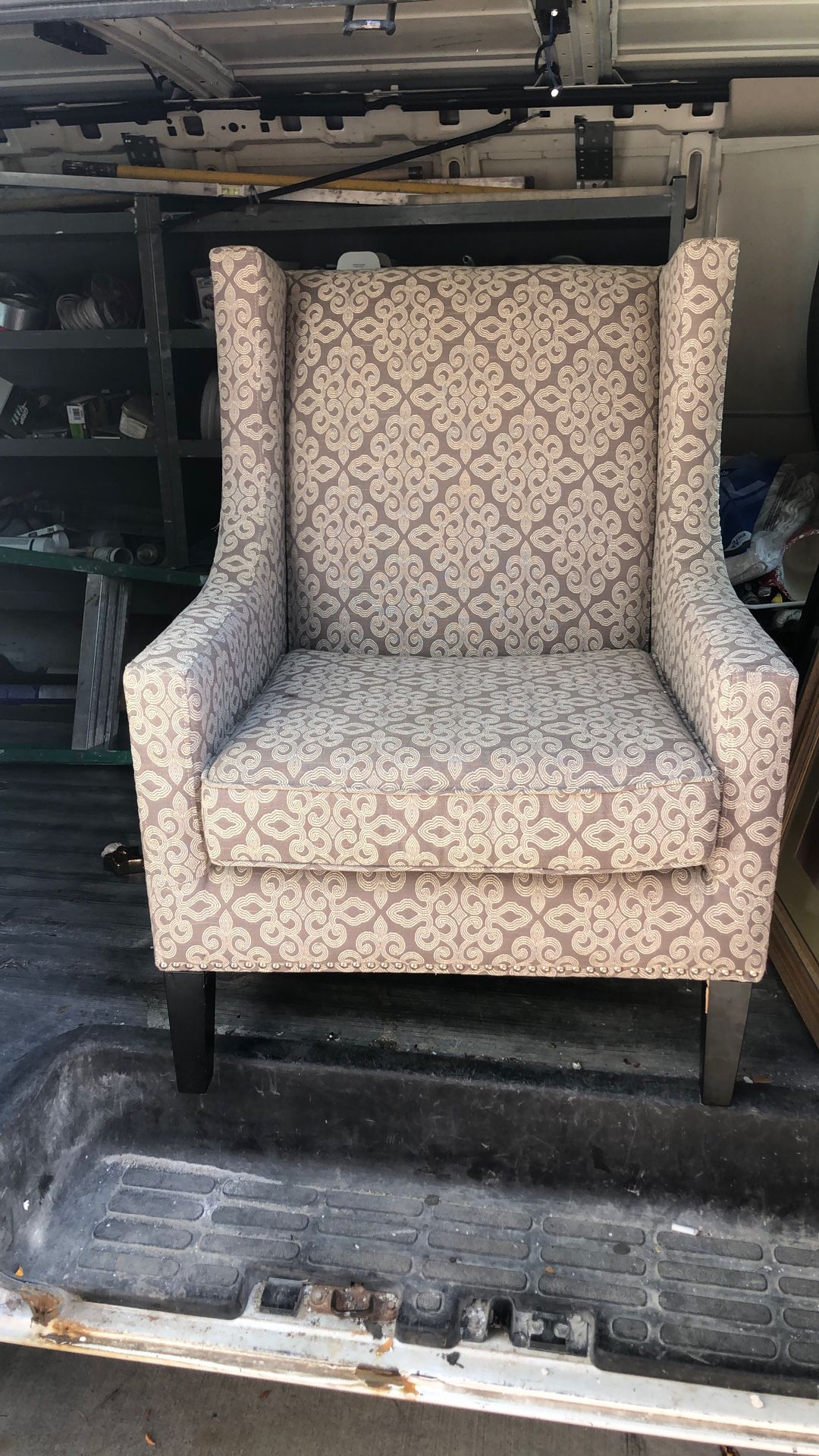 Madison Park Weston Taupe/Cream Wing Chair