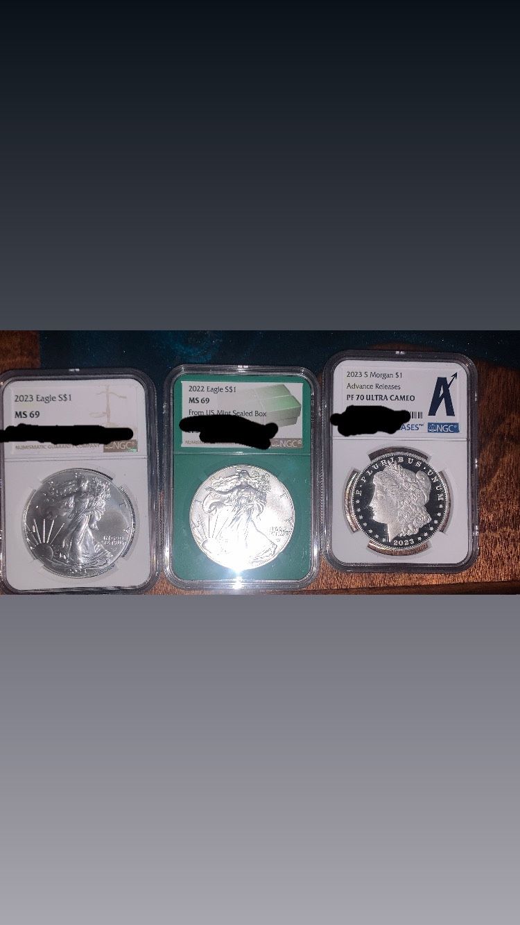 Ngc Coins ( silver $$1 ) 