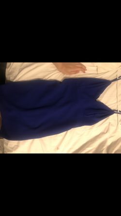 Tight blue dress