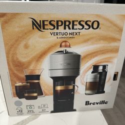 Nespresso Vertuo Next Espresso Roast Coffee Maker and Espresso Machine Bundle By Breville