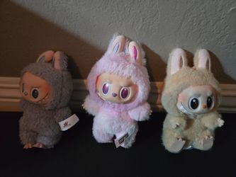 Gently Used Lot of 3 Labubu Doll POP MART The Monsters