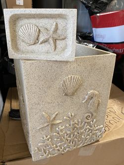Marble Trash can & Soap Tray