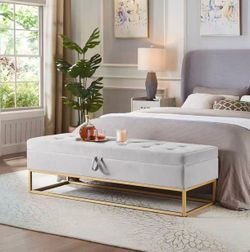 58” Storage Ottoman Bench