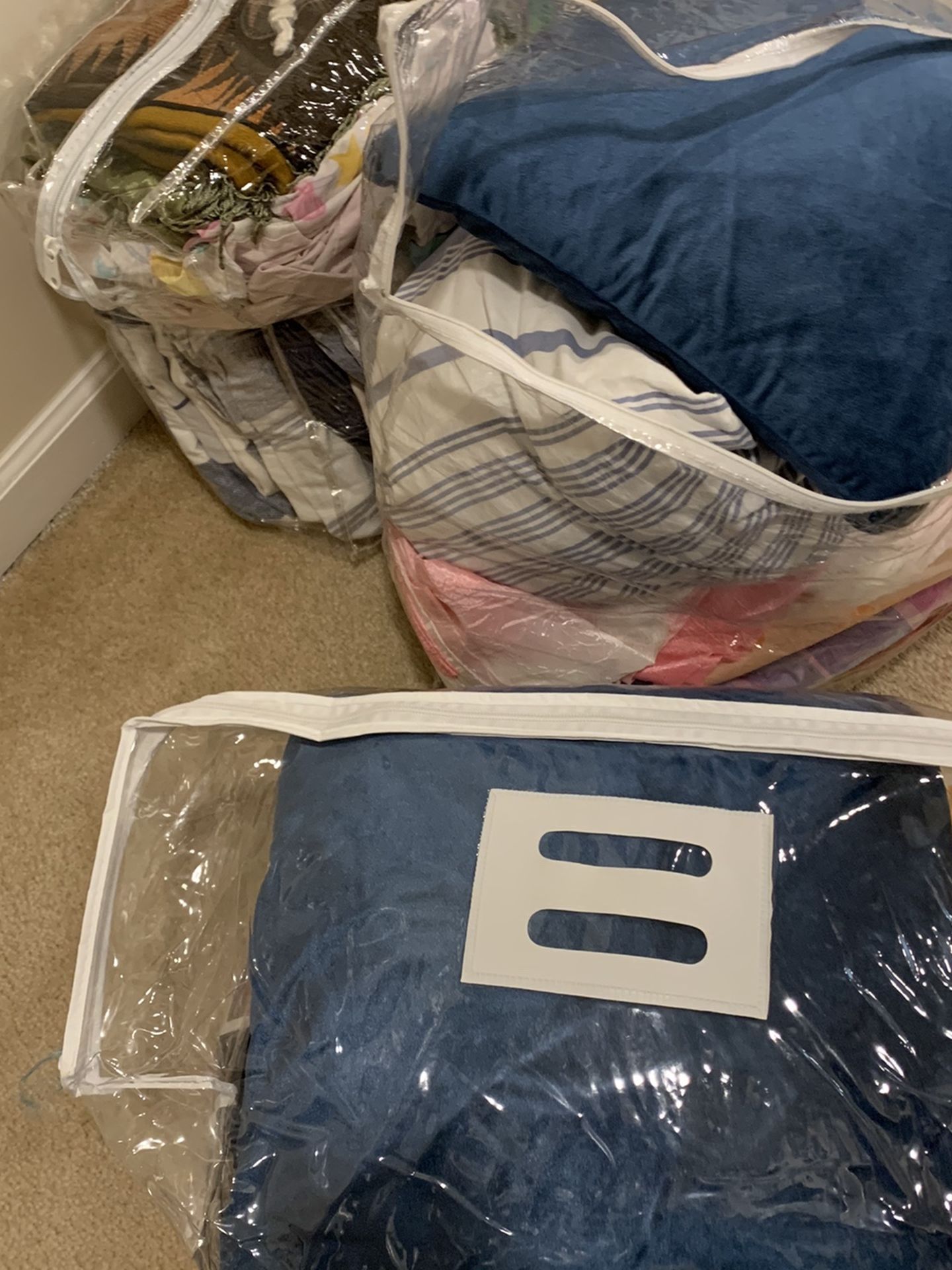 Pending Free 3 Bags of Sheets , Pelow Covers , Curtains , Good Condition