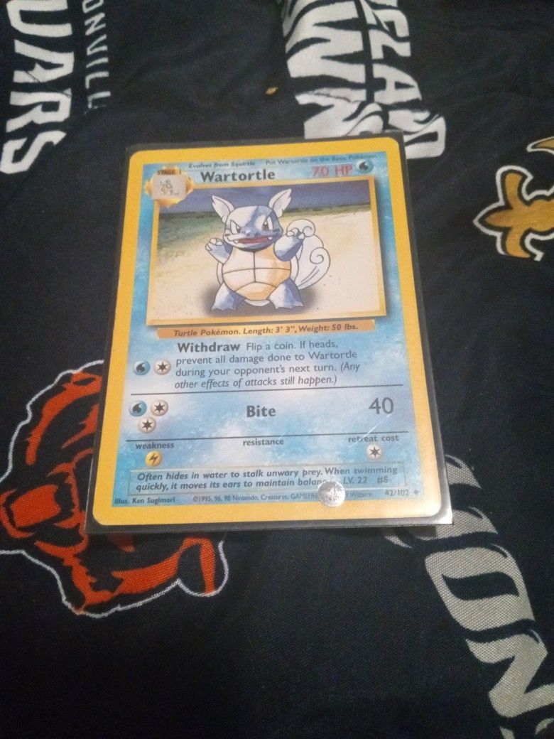 1995 Wartortle Pokemon Card