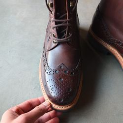 Men's Brogue GRENSON Boots US 7.5 Wingtip