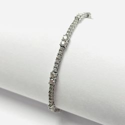 14K White Gold Diamond Tennis Bracelet