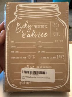 NEW Baby Shower Prediction & Advice Cards