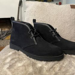 Mens “ COACH “ Navy Blue Suede Boots 