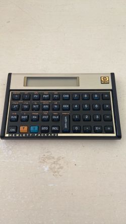 1987 classic Hewlett-Packard 12C financial calculator,