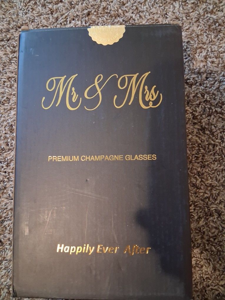 Mr And Mrs Champagne Glasses