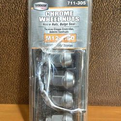Dorman 711-305 Chrome Acorn Wheel Nuts (M12-1.50) – Pack of 4