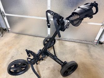 Clicgear Model 4.0 Golf Push Cart - Black - Seat, Cooler Bag & Extras