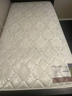 Twin mattress and bed frame with pull out drawers