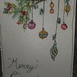 Christmas Card Watercolor PAINTING By Angel23 😇