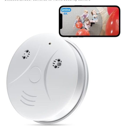 HD 1080P WiFi Smoke Detector Camera Nanny Cam with Motion Detection,Indoor Cameras for Home Security Camera