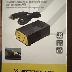 Scosche Portable Power Interter with Dual USB Ports